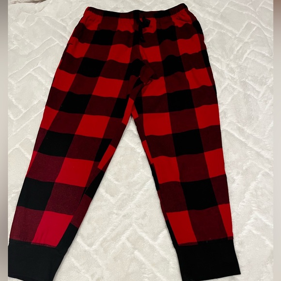 Women's Old Navy Buffalo Plaid Flannel Lounge PJ's With gathered bottom -worn 1x - Picture 5 of 9